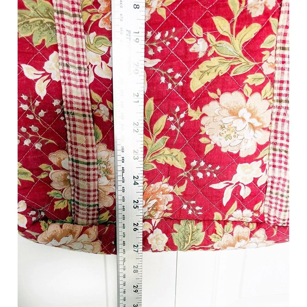 Pink Floral Tote With  Pockets